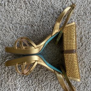 Betsey Johnson Gold Shoes
